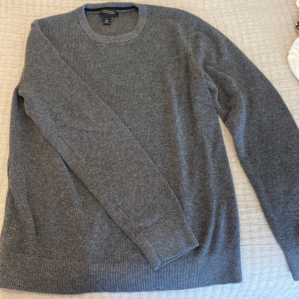 Banana republic supima cotton sweater grey size large L